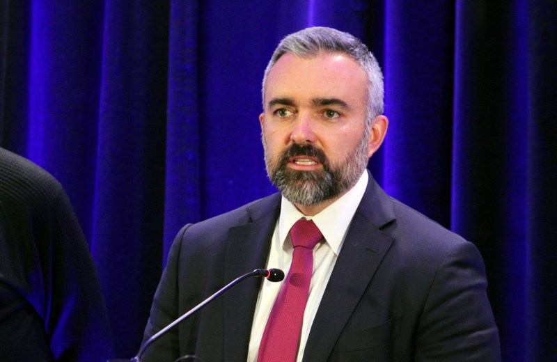 Attorney General Raul Torrez during a news conference in Albuquerque, N.M., Nov. 3, 2023