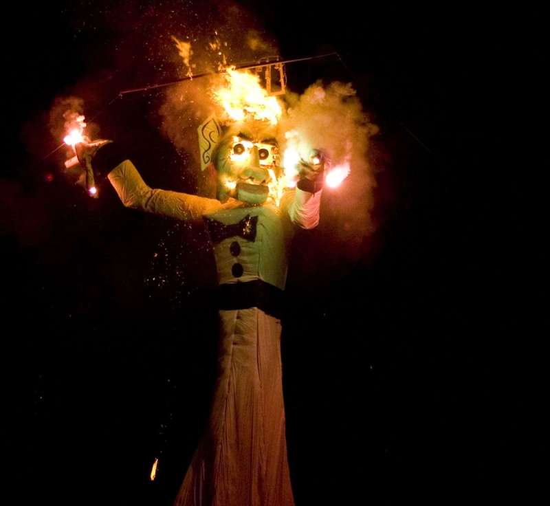 The burning of Zozobra at one of many summer festivals in New Mexico