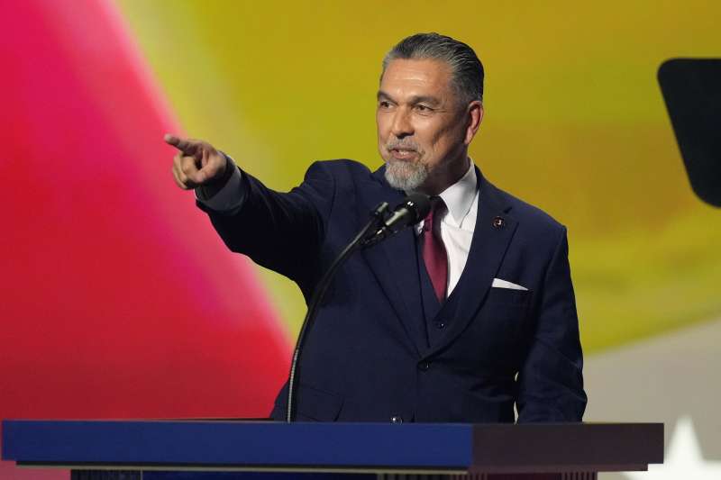 New Mexico Republican candidate Greg Cunningham speaks at the Republican convention in Dallas.